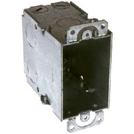 RACOORPORATED Electrical Box, 18 cu in, Switch Box, 1 Gang, Steel, Rectangular 8601